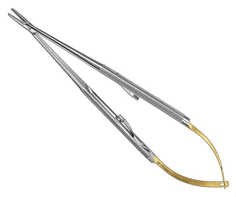 BARRAQUER, micro needle hold., 18cm, str, TC - 20-710-180