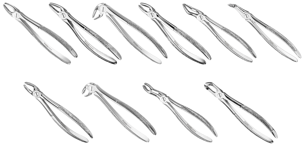 Basic Extraction Forceps Set (10 pcs.) - 80-000-010