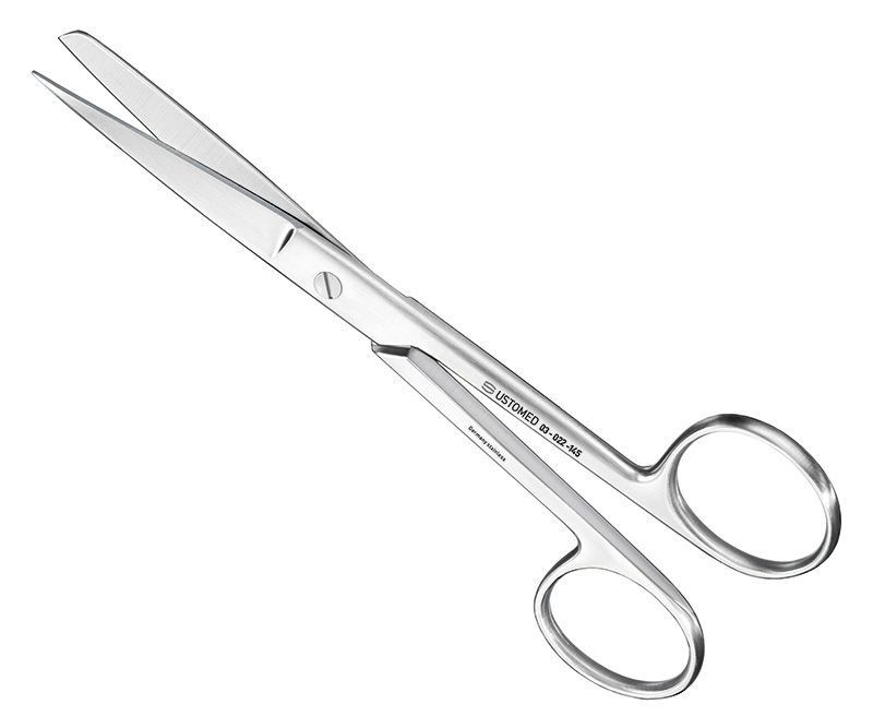 Surgical scissors, 14, 5cm, sh/bl., straight - 03-022-145