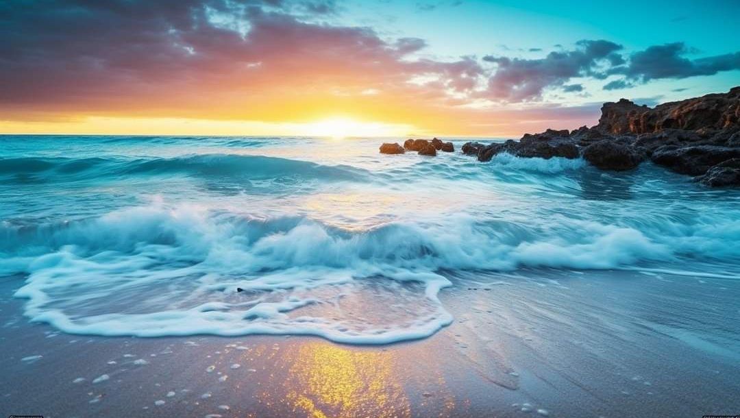 Relaxed beach scene