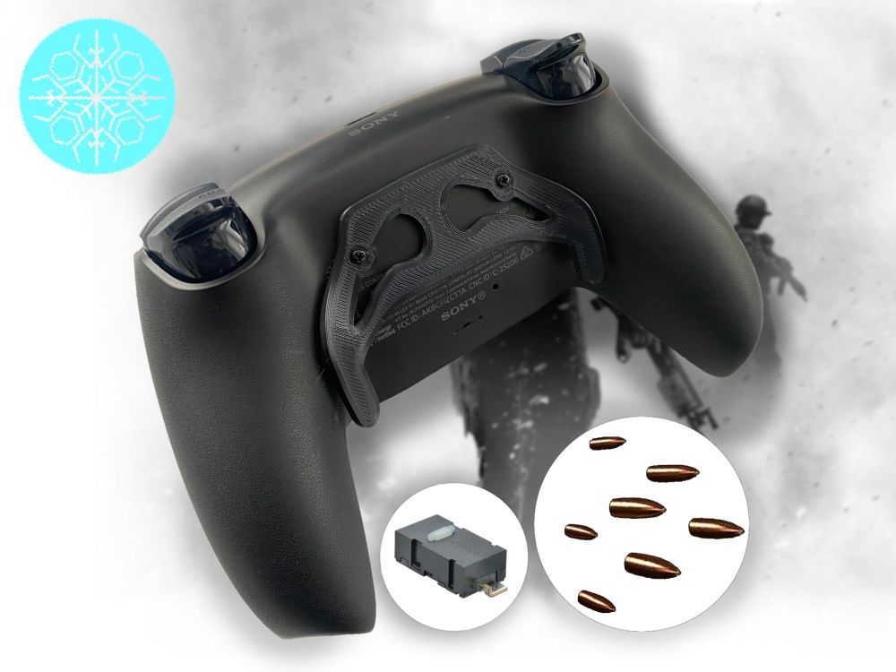 PS5 DualSense Custom Pro Controller - Bridge Paddles (2 Buttons) + Rapid Fi