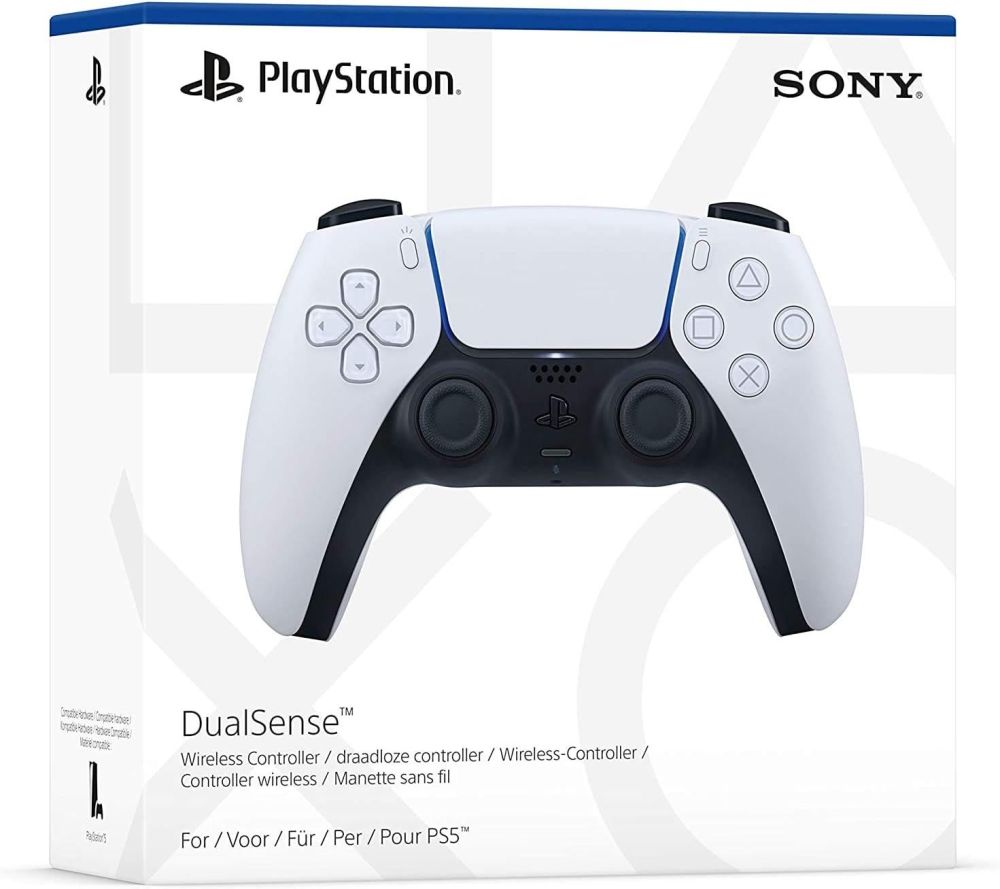 Official Sony PlayStation 5 DualSense Controller - White/Midnight Black