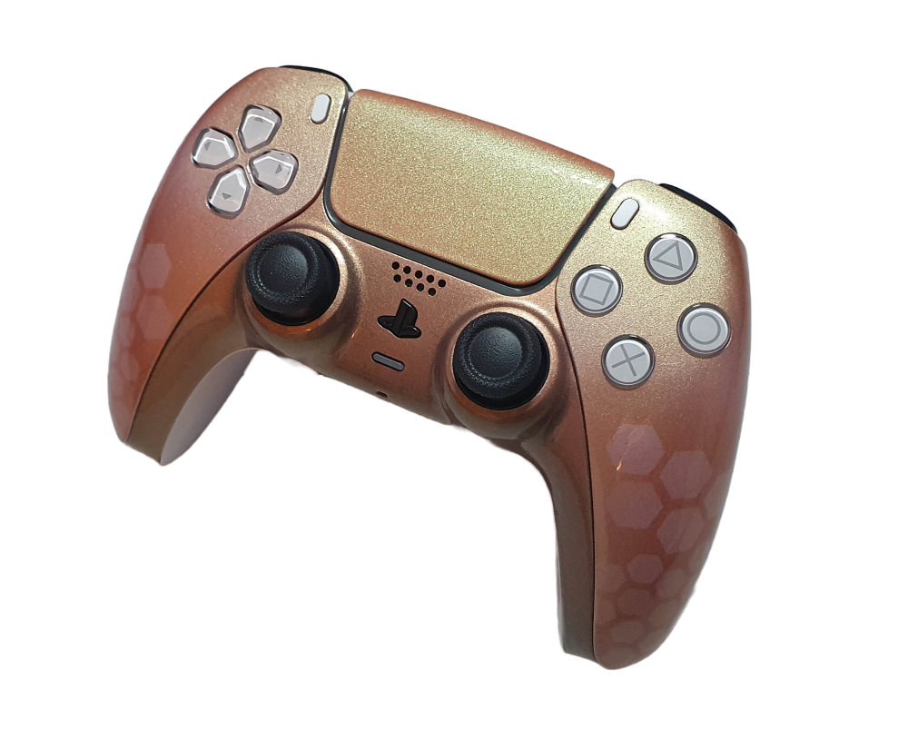 PS5 DualSense Custom Controller - Honeycomb Peach 🍯🍑