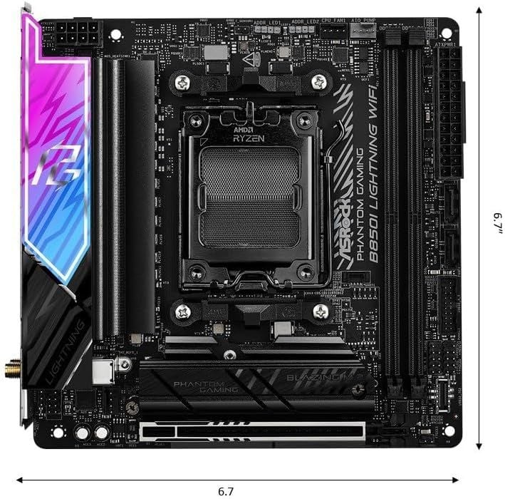 Asrock B850I Lightning WIFI AMD AM5 Mini ITX DDR5 Motherboard