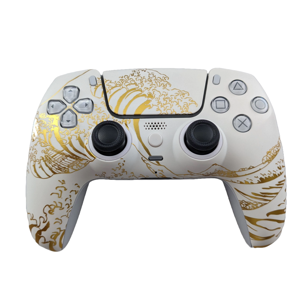 Sony DualSense Custom Controller - White Gold Wave (PS5)