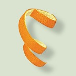 Dried orange peel strips, offering sweet citrus notes and balancing the botanical profile