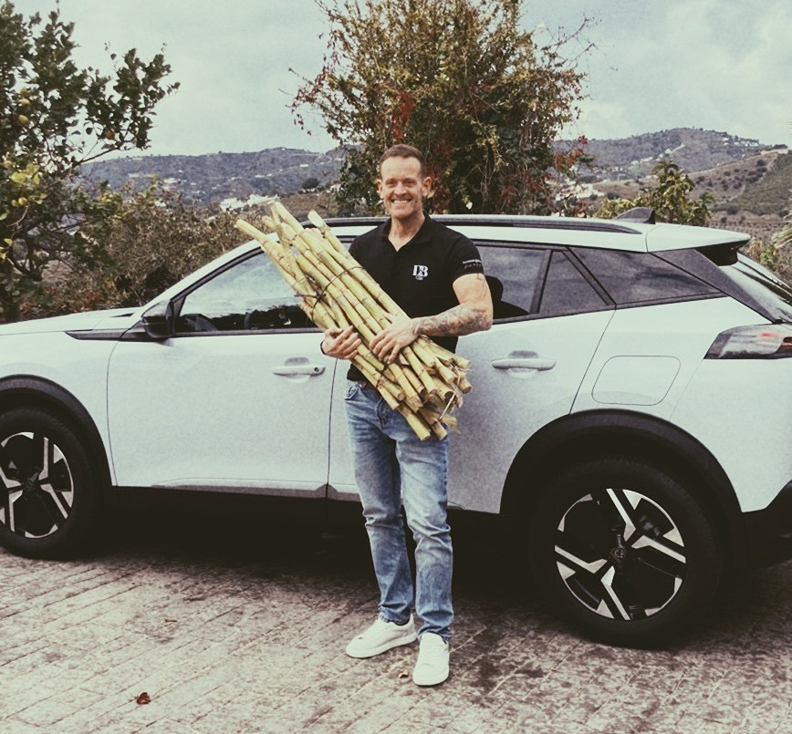 Traditional sugar cane stalks from Motril, used by Davison & Brogan to honor the heritage of the village while creating their unique avocado-based spirit.