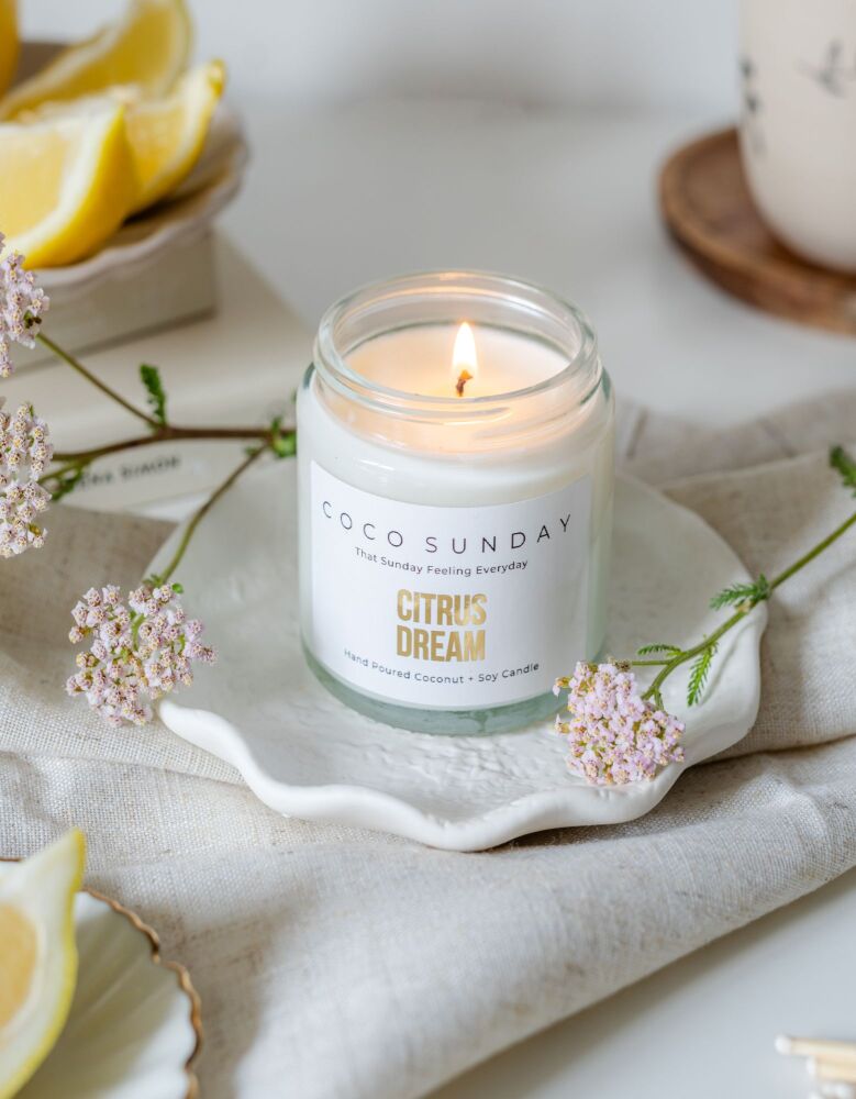 Citrus Dream Coconut & Soy Wax Small Candle