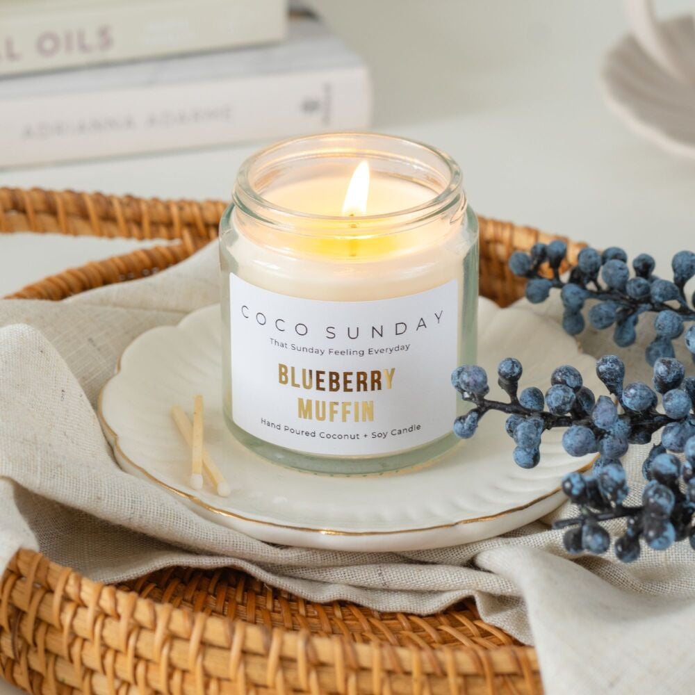 Blueberry Muffin Coconut + Soy Wax Small Candle