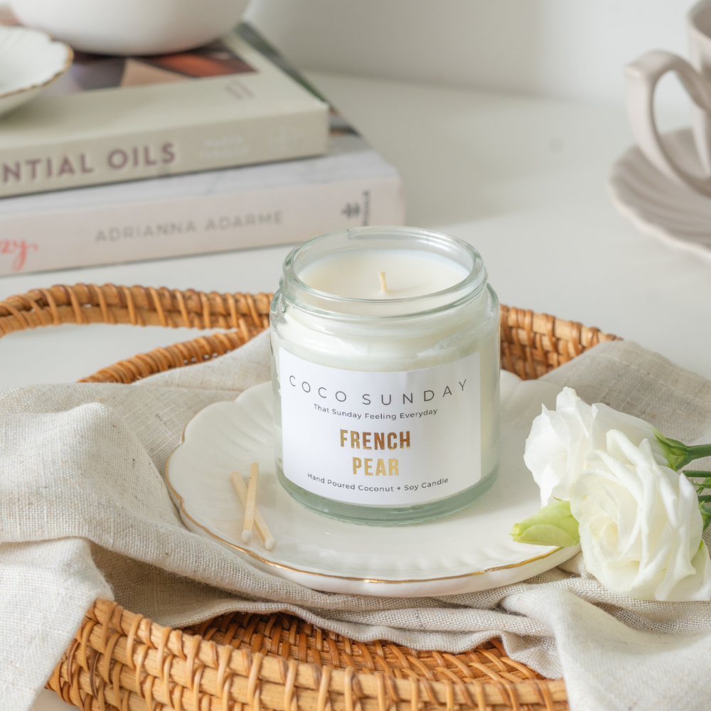 French Pear Coconut + Soy Wax Small Candle