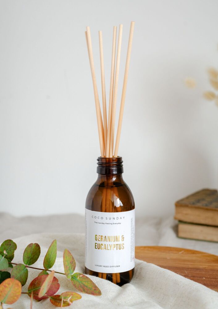  Geranium & Eucalyptus 135ml Luxury Reed Diffuser