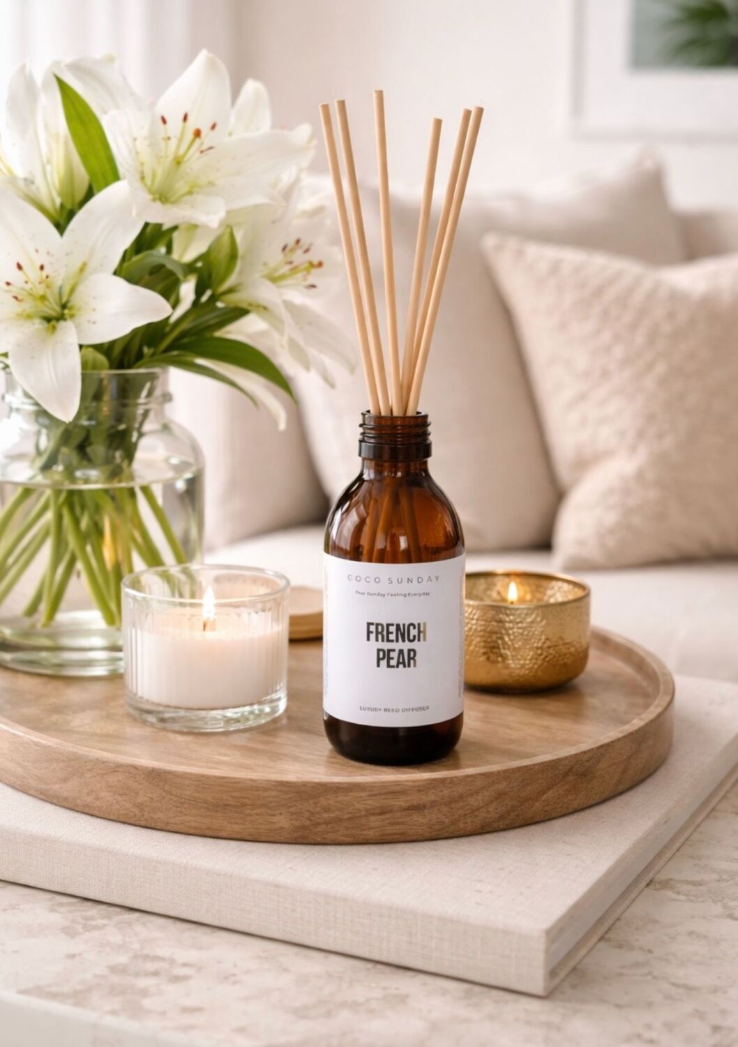 <!-- 106 --> French Pear 135ml Luxury Reed Diffuser