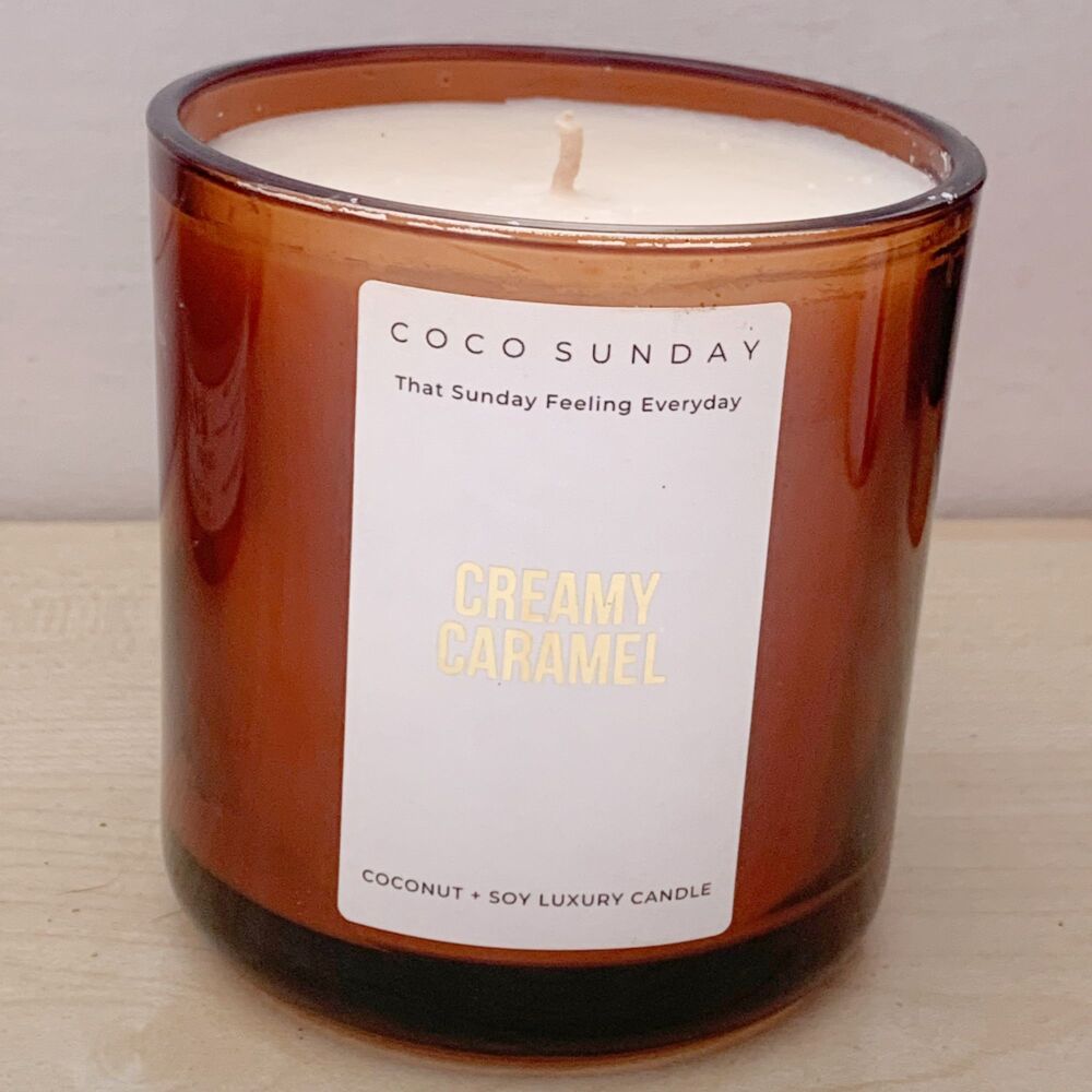 Creamy Caramel Coconut + Soy Wax Candle