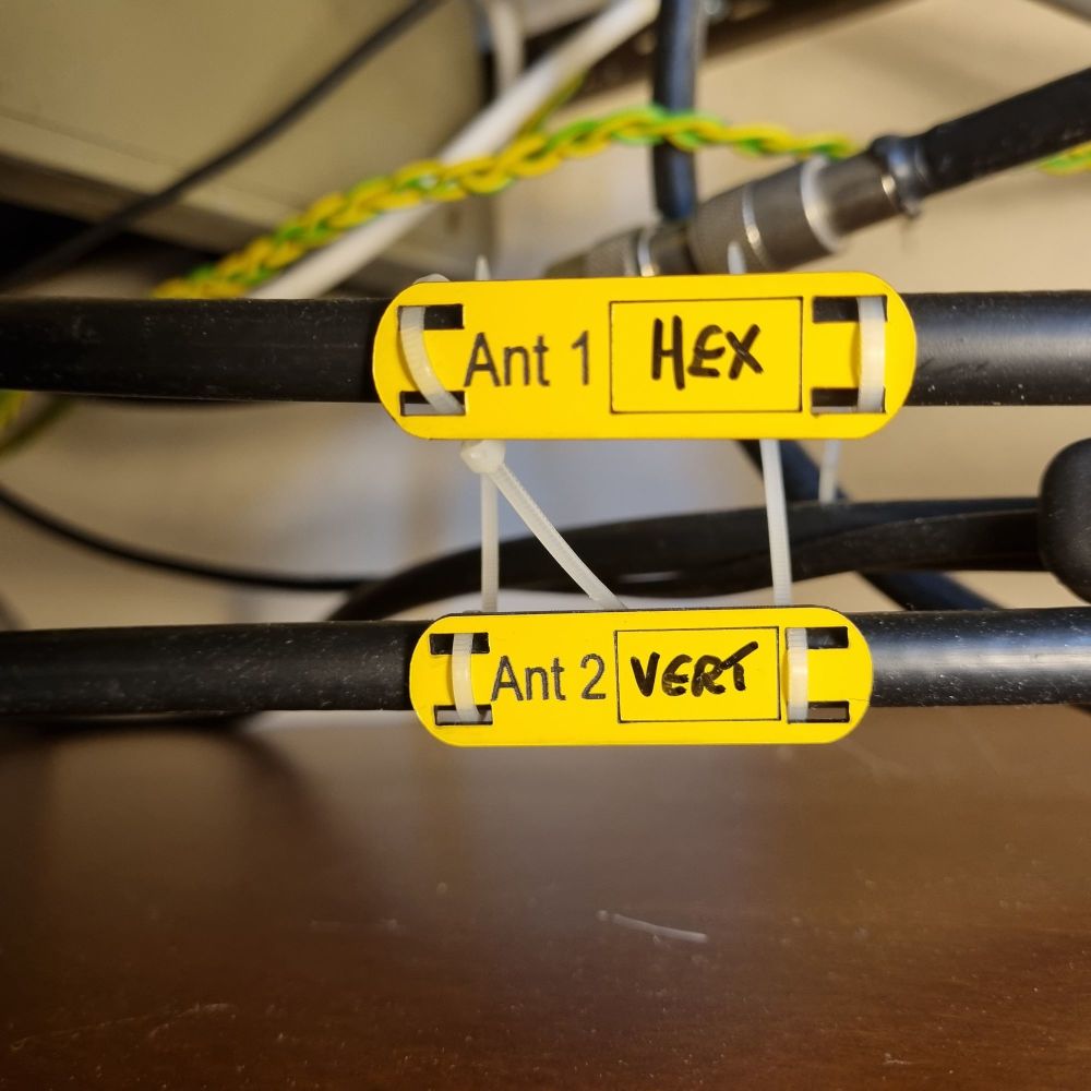 Antenna Cable Identifiers Ant 1 and Ant 2