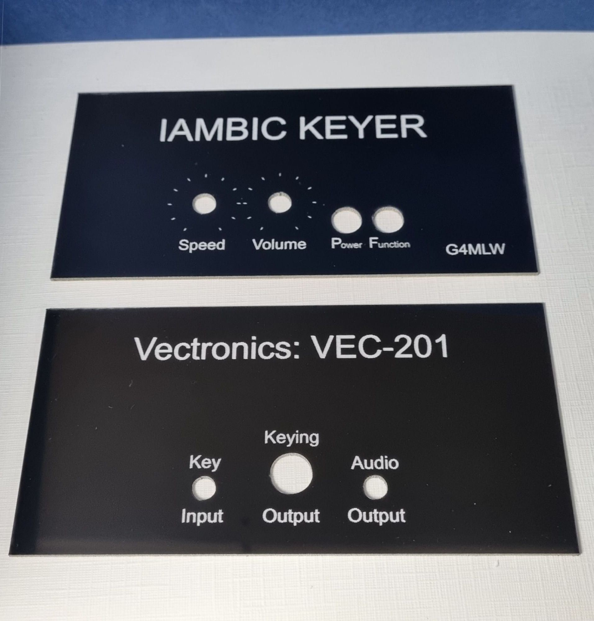 Iambic Keyer front and back plates