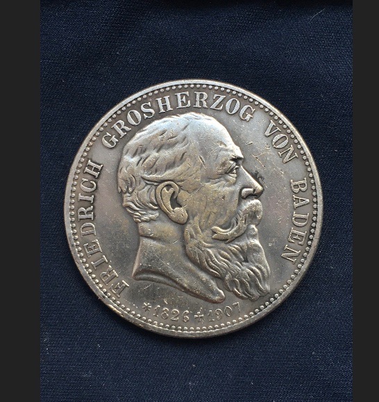 Friedrich Grosherzog Von Baden *1907* Funf Mark