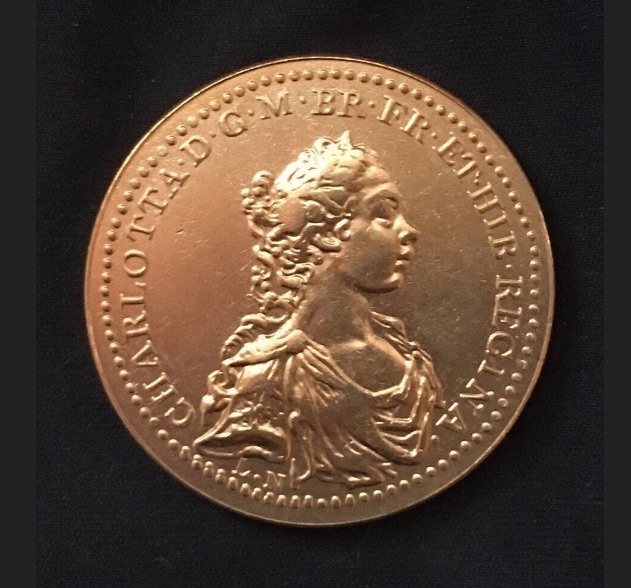 Charlotte Mecklenburg *1761* George 111 Consort - Gold Plated Coin
