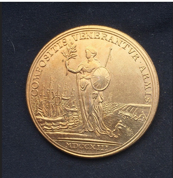 Queen Anne *1713* Peace Of Utrecht - Gold Medal (Plated)