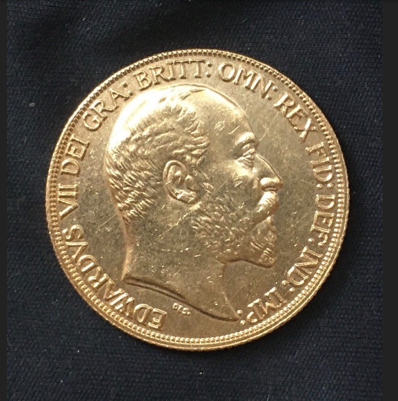 Edward V11 *1902* 2 Pounds - 24kt Gold Plated / British Coins