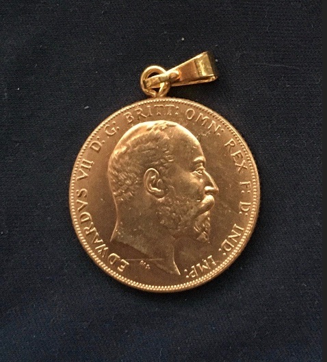 Edward V11 *1902* Sovereign - With Clasp /  24kt Gold Plated Coin / British Coins