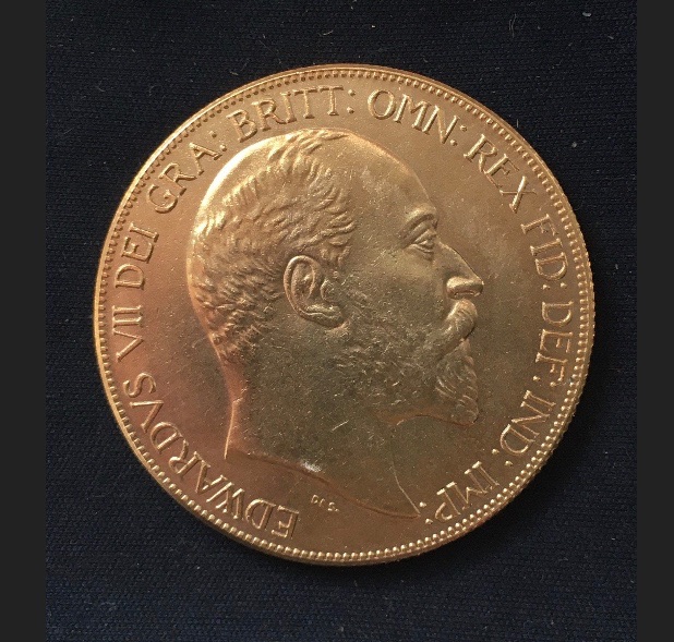 Edward V11 *1902* Five Pounds - 24kt Gold Plated / British Coins