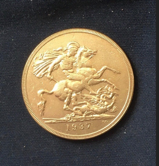 George V1 *1937* Two pounds - 24kt Gold Plated / British Coins