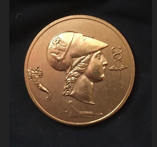 Hanover George 111 - Gold AV Medal - East India College / Haileybury Science / Gold Plated Coin