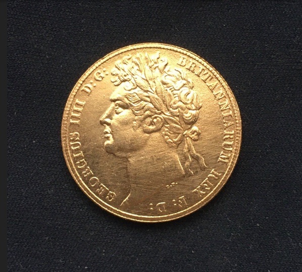 George 1V *1823* Sovereign - 24kt Gold Plated Coin
