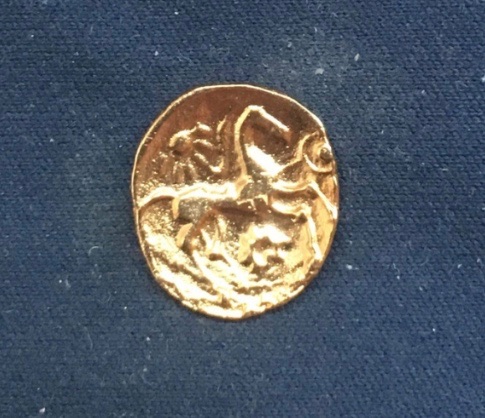 King Commimus *55-45 BC* - Gold Fractional Quarter Stater - Ancient British Celtic Coin - Gold-Plated