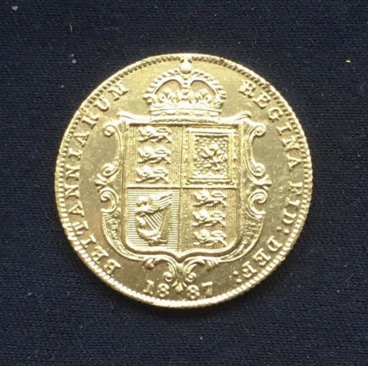 Victoria *1887* Half Sovereign - Shield Back / Gold Plated Coins
