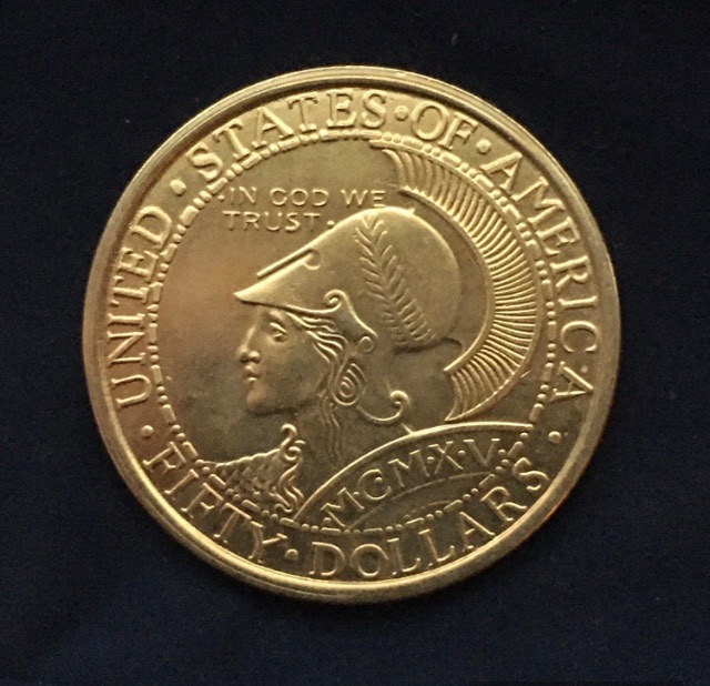 USA Panama–Pacific International Exposition *1915* 50 Dollar Gold Coin - 24kt Gold-Plated