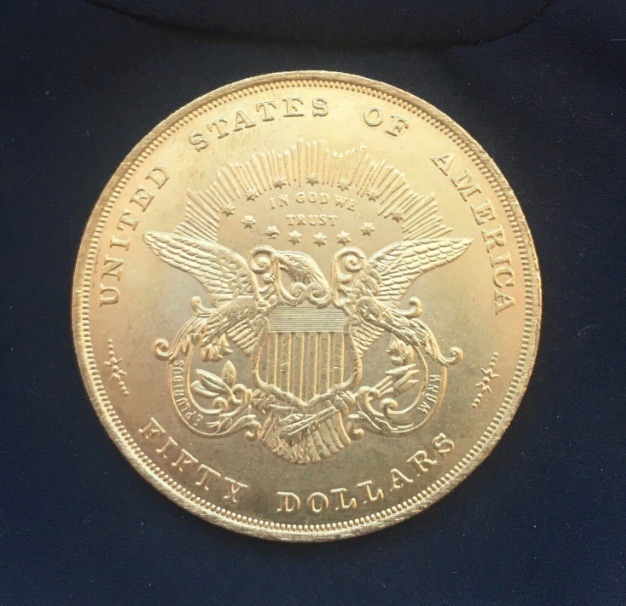 American Liberty Head *1877* 50 Dollar Gold Coin - 24kt Gold-Plated