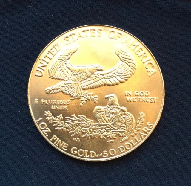 American Eagle *1986* 50 Dollar Gold Bullion Coin (First Year of Issue) - 24K Gold-Plated