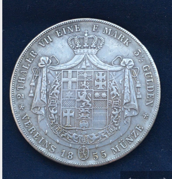 Friedr Wilhelm 1st *1855* 3 1/2 Gulden - 2 Thaler / Prussian