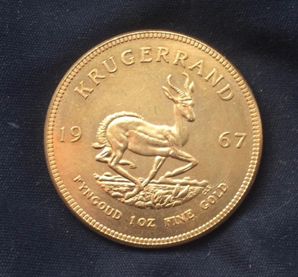 South African *1967* Krugerrand - 24kt Gold-Plated Coin (Original Specifications)