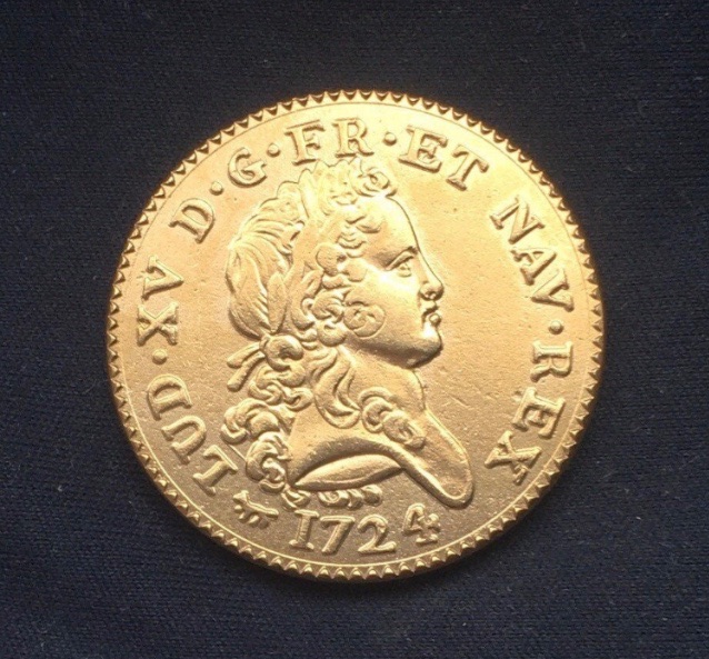 Louis XV *1724* - Double louis d’or Mirliton, 2 Louis D’or