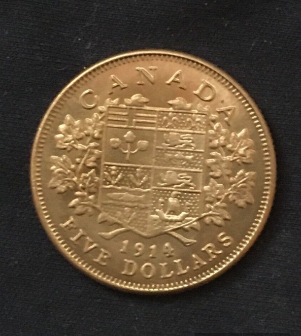 George V *1914* Five Dollars - Canadian