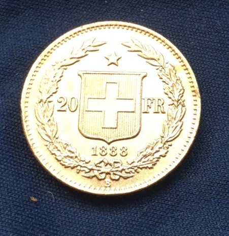 Helvetia Vreneliated *1888* 20Franc