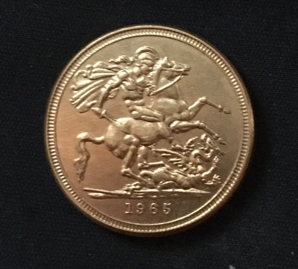 Queen Elizabeth 11 *1957*_*1968* Sovereign - 24kt Gold Plated / British Coins