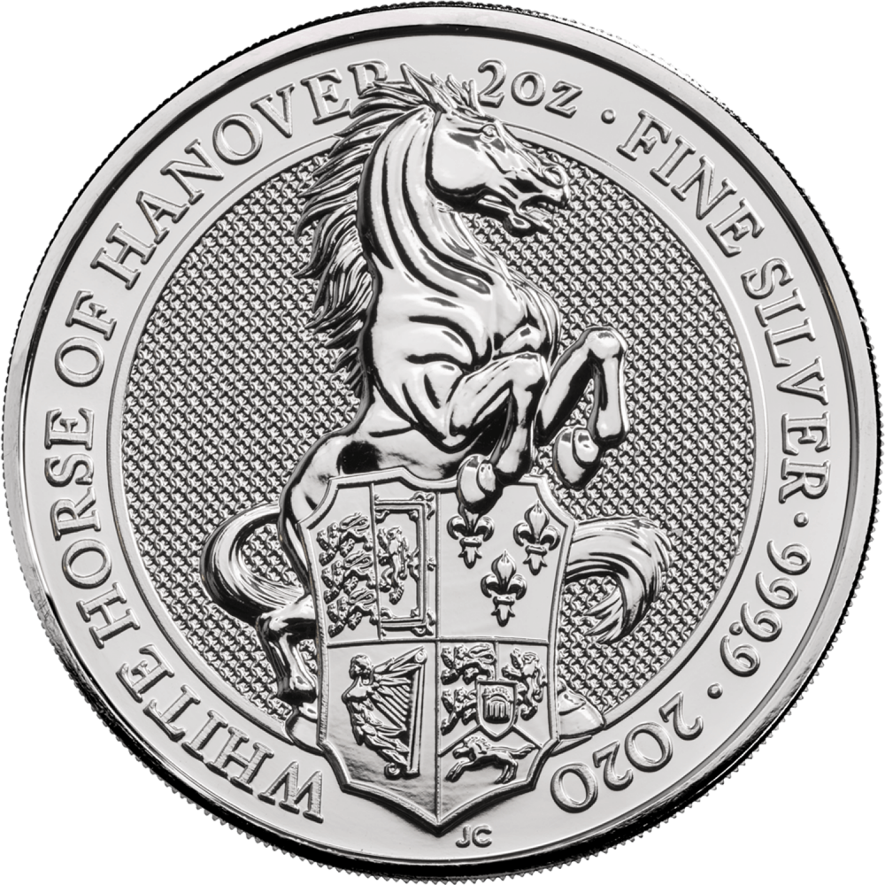 The White Horse Of Hanover *2020* Queen's Beasts 2 oz Silver Coin - Original Collectable Bullion - Royal Mint