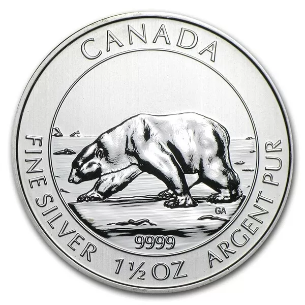 Polar Bear *2013* 1.5 oz Silver Coin - Collectable Original Bullion - Royal Canadian Mint