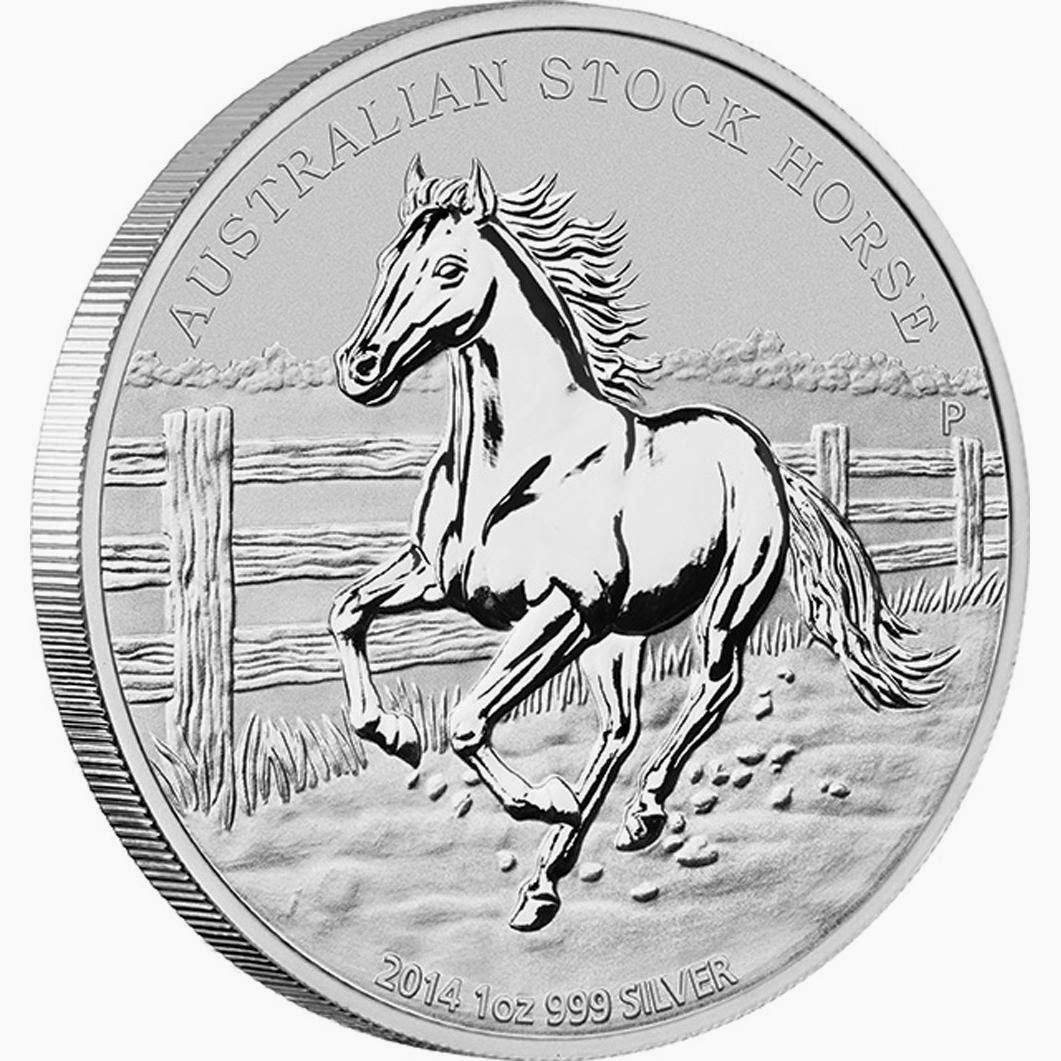 Stock Horse *2014* 1 oz Silver Coin - Collectable Original Bullion - Perth Mint