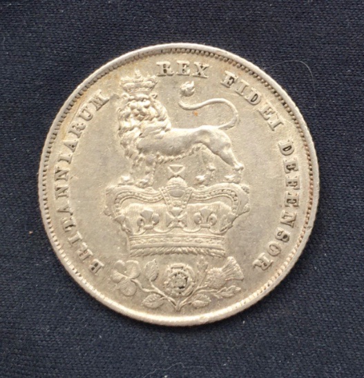 George IV Silver Shilling *1826* - Original British Coin - EF