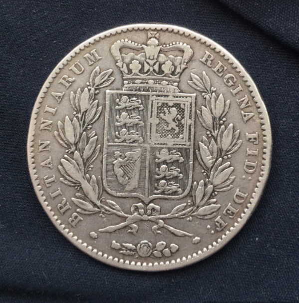 Victoria *1847* Silver Crown - Original British Coin - NVF