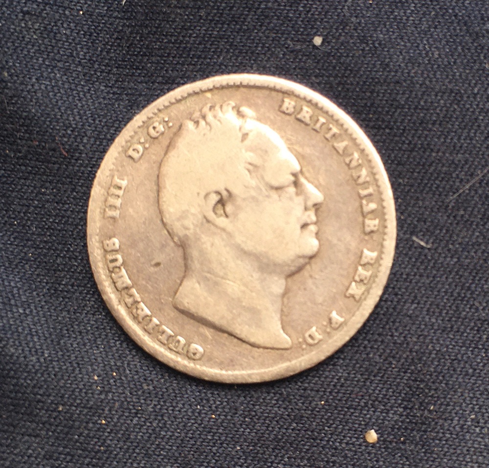 William IV *1834* Silver Sixpence - Original British Coin - FINE