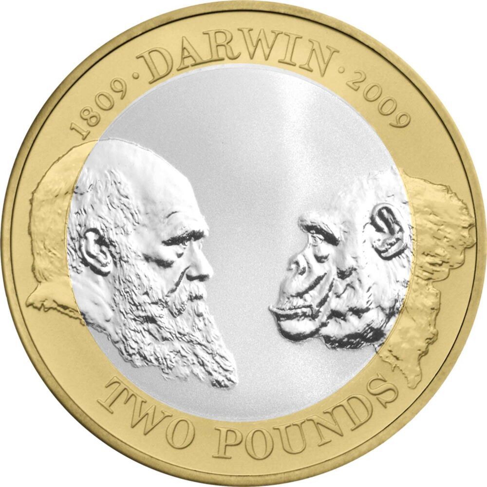 Charles Darwin 200th Anniversary *2009* £2 Coin - Collectable Original British Coin