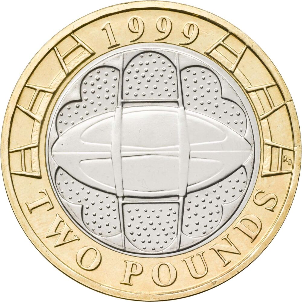The Rugby World Cup *1999* £2 Coin - Collectable Original British Coin