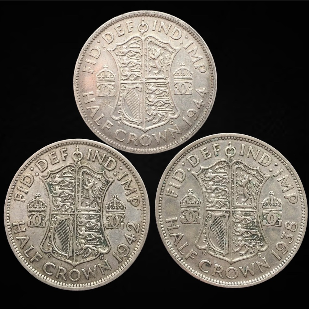 King George VI *1937-1946* Silver Half Crowns - Original British Coins