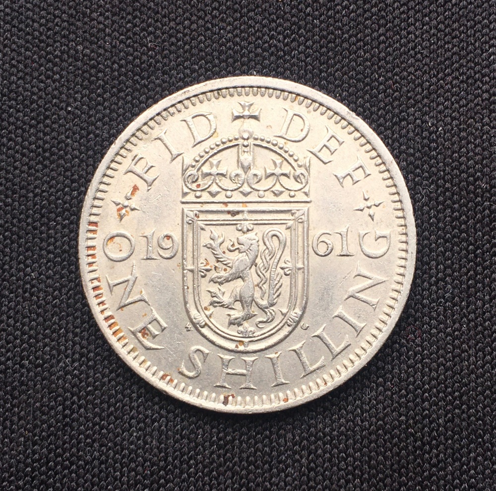 Elizabeth II *1961* Shilling - Scottish - Original British Coin - EF