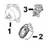 CaterpillarÂ® 3034C Oil Pump, Oil Cooler and Fuel Transfer Pump